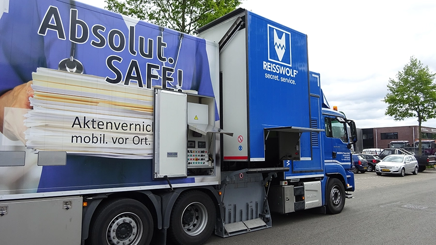 Mobiele shredder voor papier